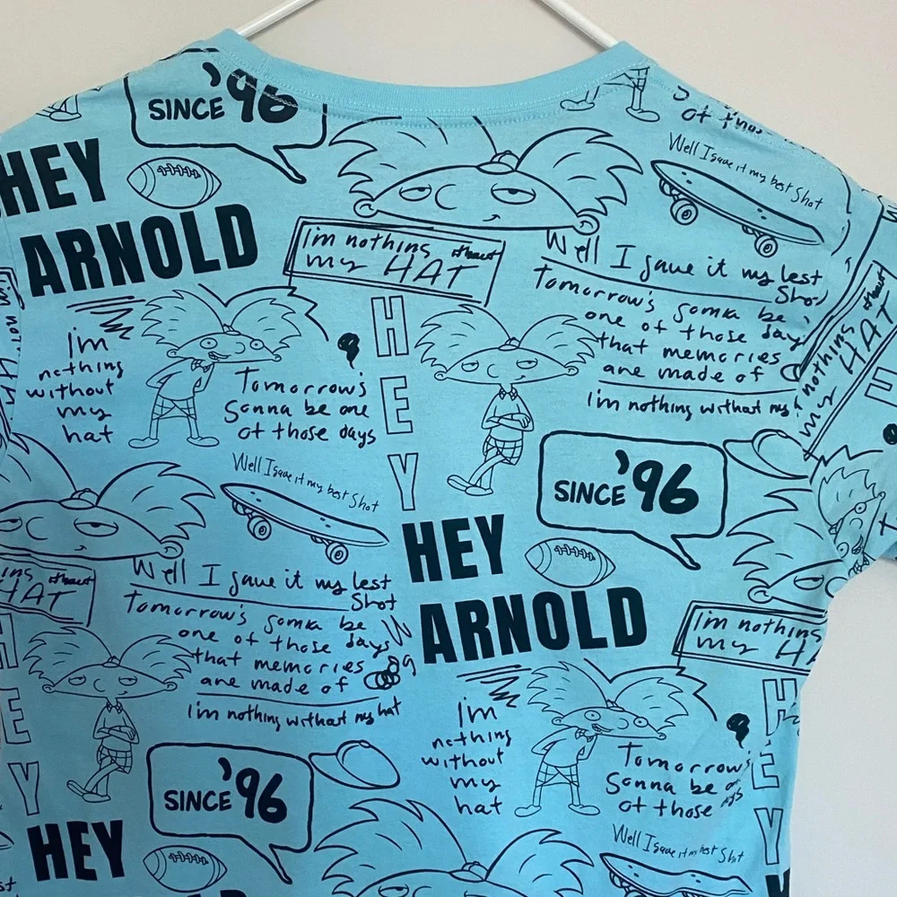 Nickelodeon Hey Arnold!‎ Light Blue Graphic Tee